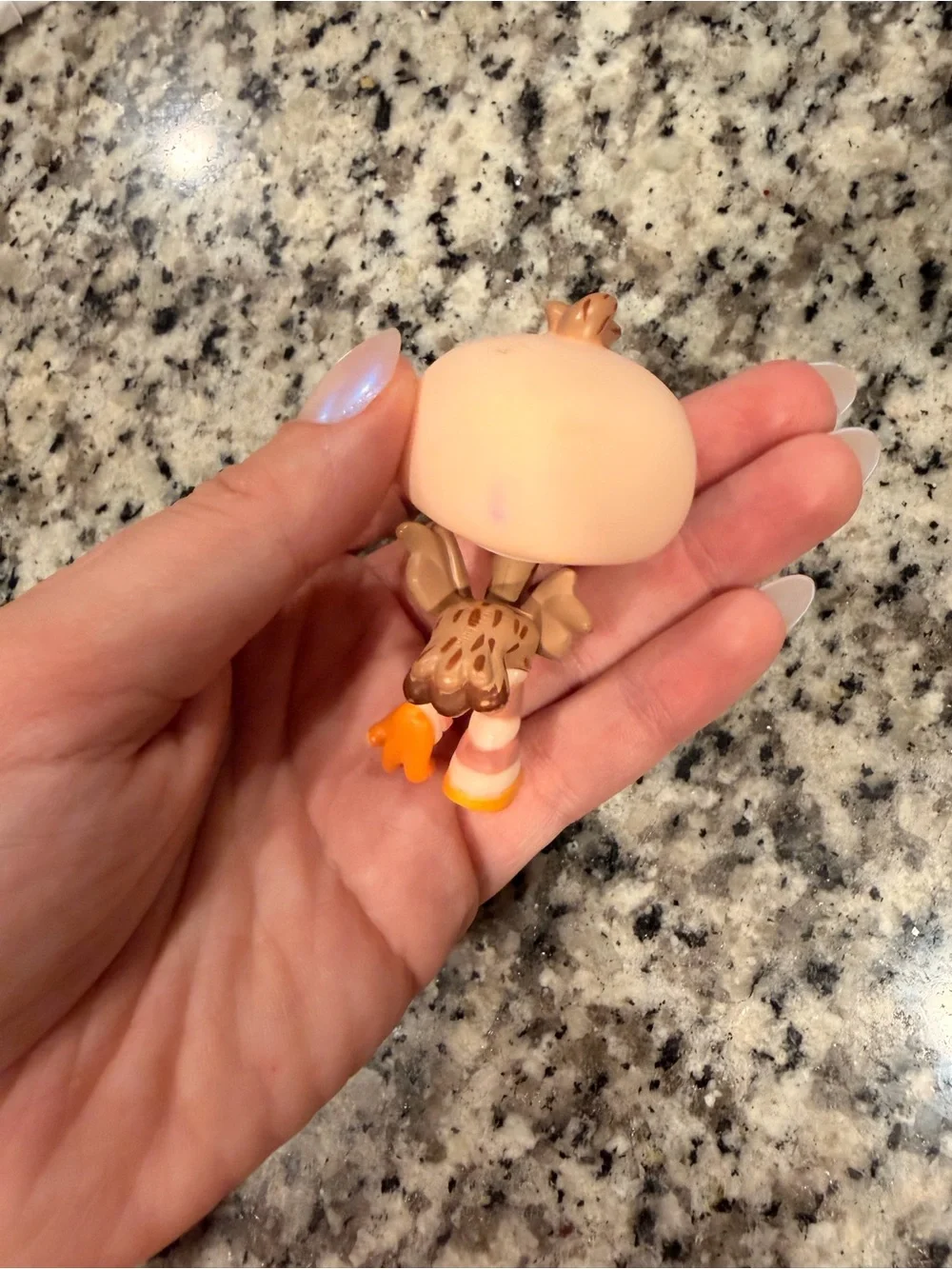 Littlest Pet Shop Peach & Orange Bird Figure with Purple Eyes